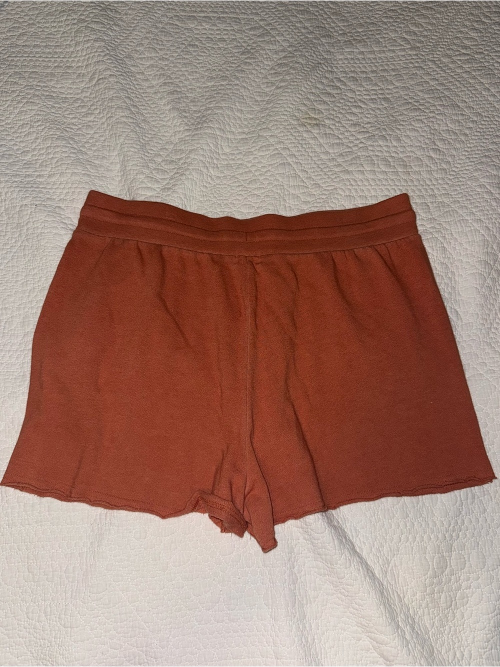 Rust Orange Drawstring sweatshorts - Picture 3 of 4